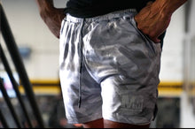 Load image into Gallery viewer, Mens Arctic White Camo Compression Shorts