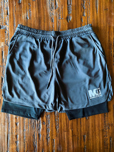 Men's Athletic Shorts (Grey and Black)